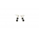Onyx Earrings - Black Rondelle And Round Beads